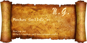 Medus Gellén névjegykártya